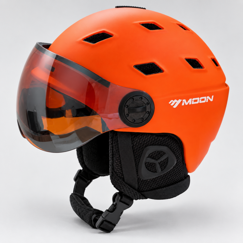 Kask Narciarski MOON Visor pomarańczowy